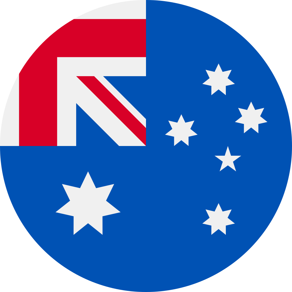 Australia flag round